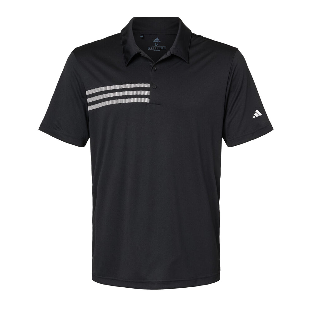 Adidas A324 - Men's 3-Stripes Chest Polo - Black/White
