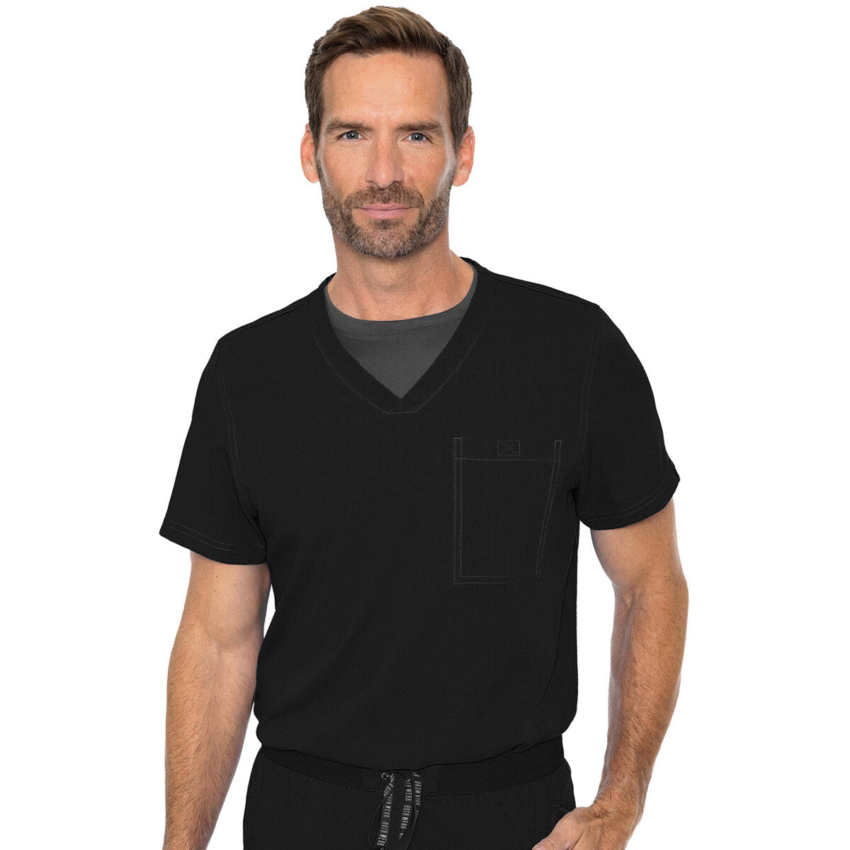 Med Couture MC7478 - Cadence One Pocket Top - Black