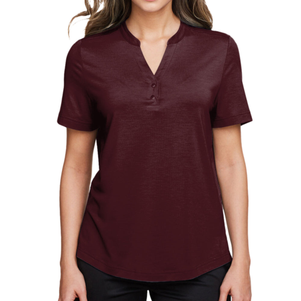 North End NE100W - Women's JAQ Snap-Up Stretch Performance Polo - Burgundy