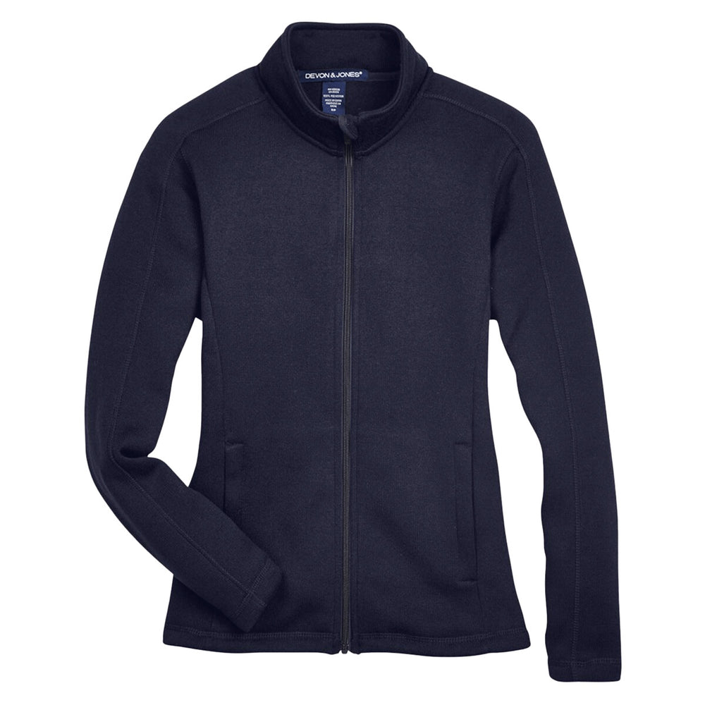 Devon & Jones DG793W - Women's Bristol Full-Zip Sweater Fleece Jacket - Navy