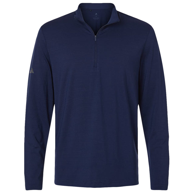 Adidas A708 - Men's Textured Stripe Quarter-Zip Pullover