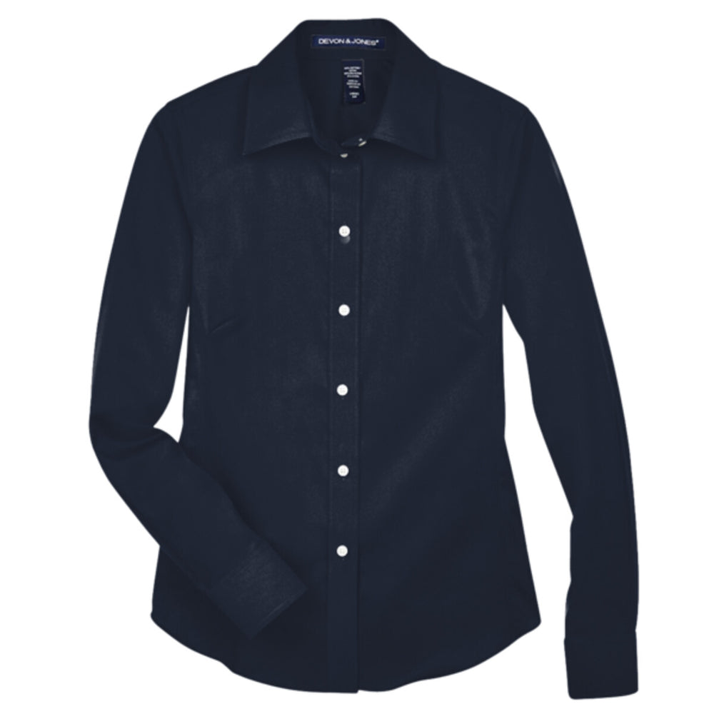 Devon & Jones DG530W - Women's Crown Collection® Solid Stretch Twill Woven Dress Shirt - Navy