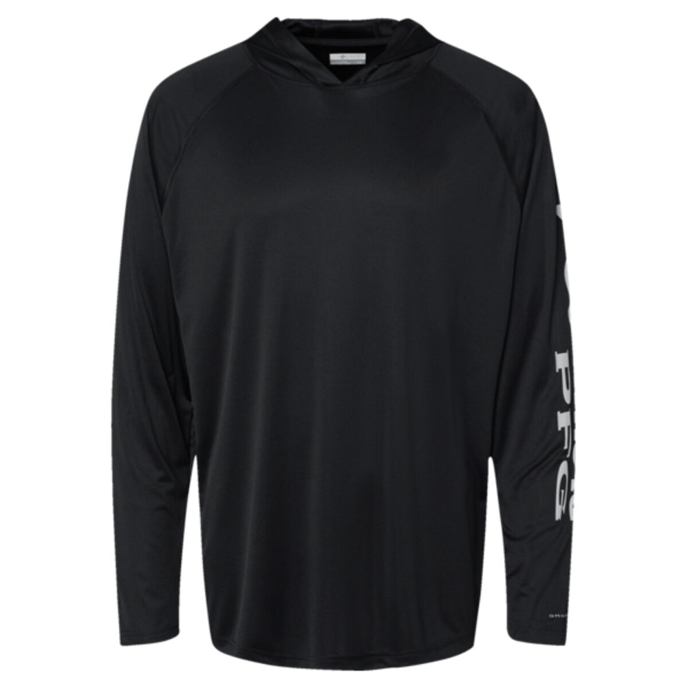 Columbia 212482 - Men's PFG Terminal Tackle™ Hooded Long Sleeve T-Shirt - Black/Cool Grey