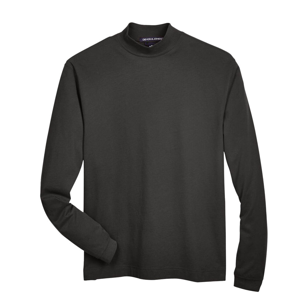 Devon & Jones D420 - Unisex Sueded Jersey Mock Neck T-Shirt - Black