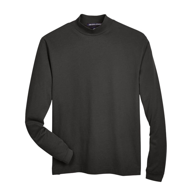 Devon & Jones D420 - Unisex Sueded Jersey Mock Neck T-Shirt