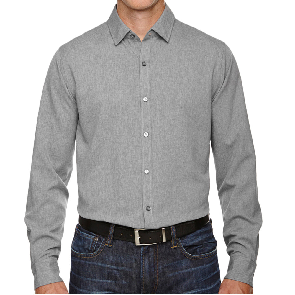 North End 88802 - Men's Melange Performance Shirt - Light Heather