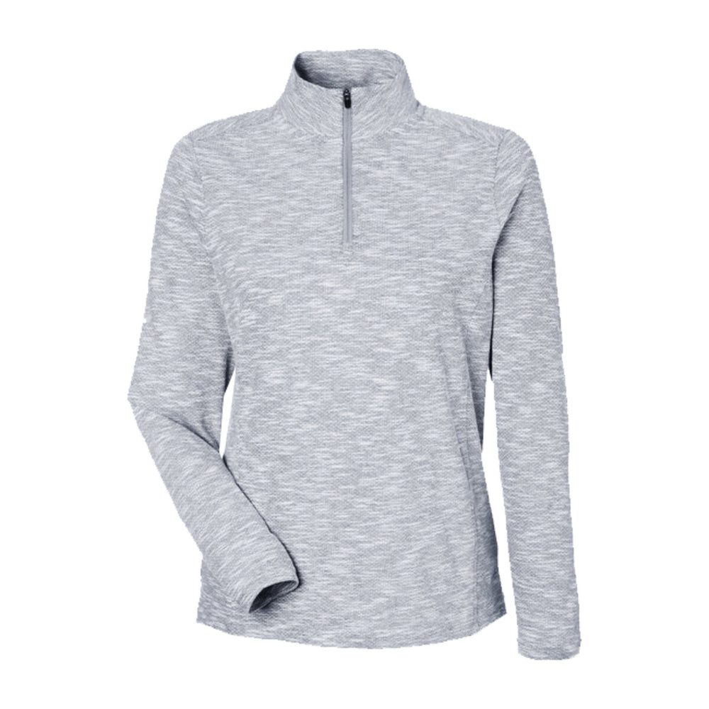 North End NE415W - Women's Eclipse Jacquard Quarter-Zip Pullover - Black Heather