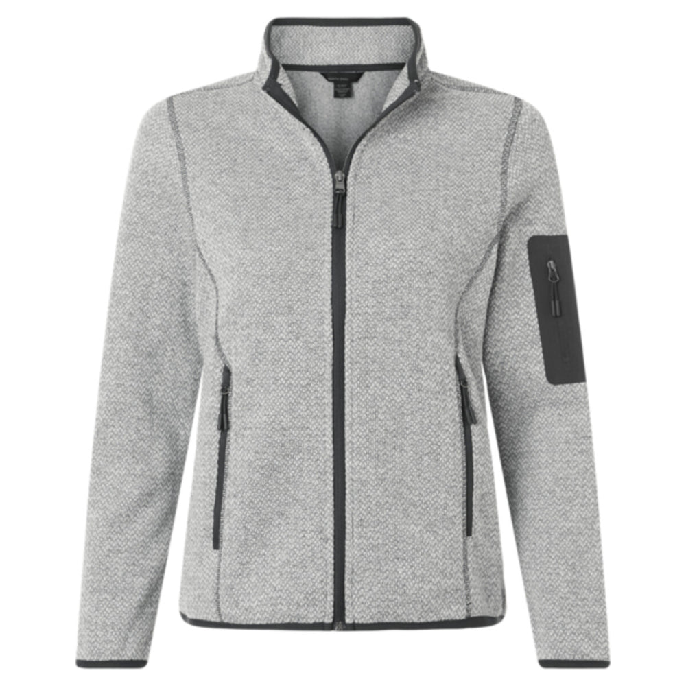 North End NE730W - Women's Jasper Full-Zip Fleece Jacket - Grey/White
