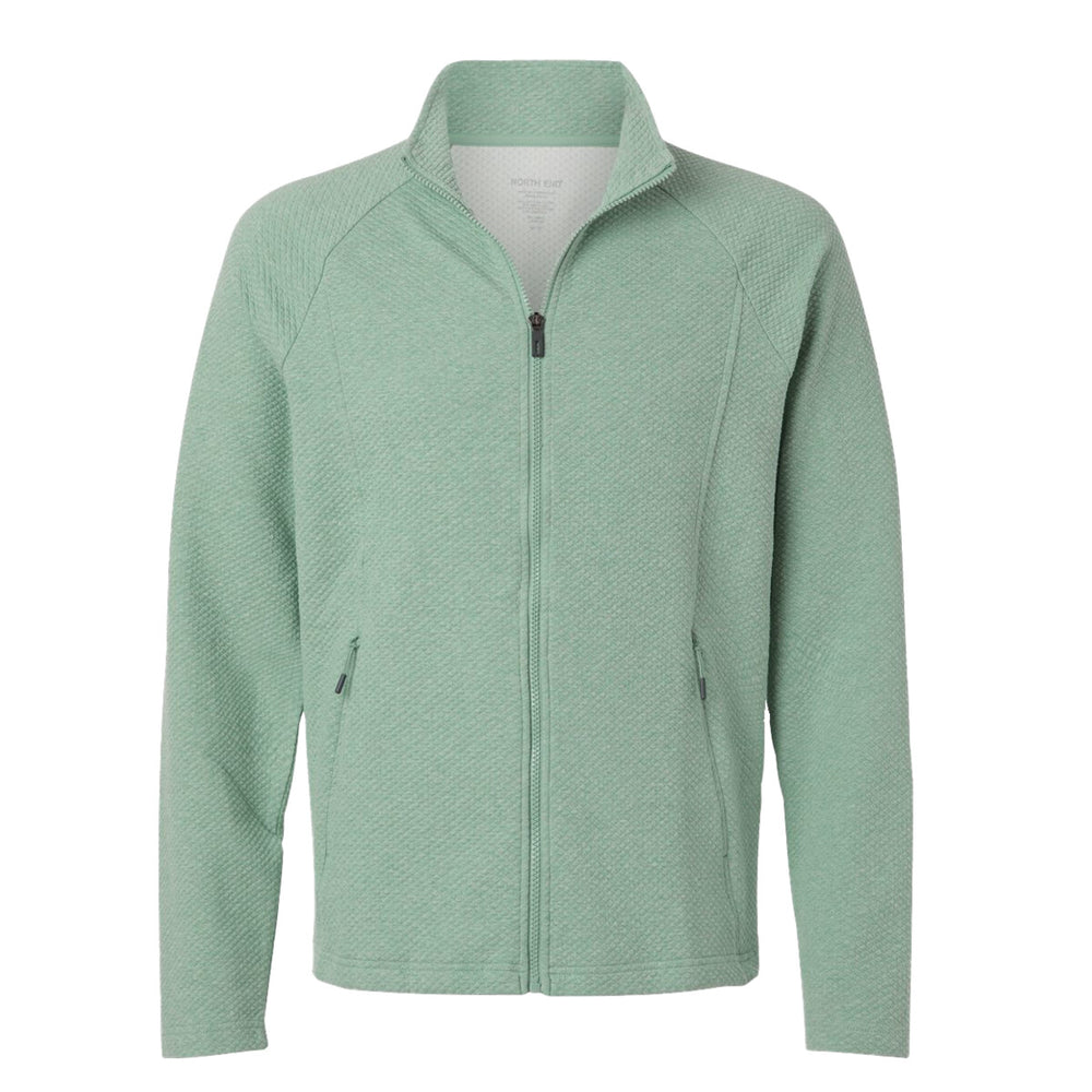 North End NE727 - Men's Spirit Textured Full-Zip - Sage Green Heather