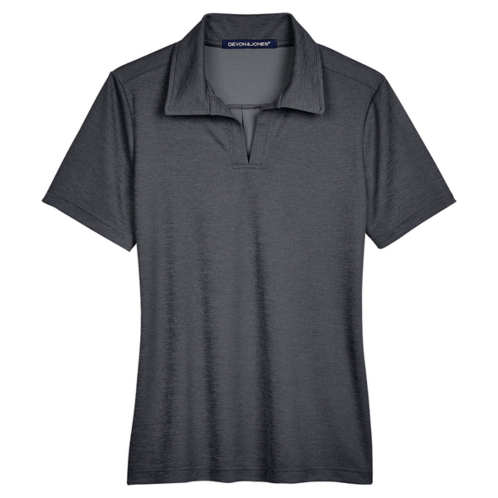 Devon & Jones DG22W - Women's CrownLux Performance® Address Melange Polo - Black Melange