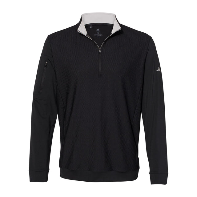 Adidas A295 - Men's Textured Quarter-Zip Pullover