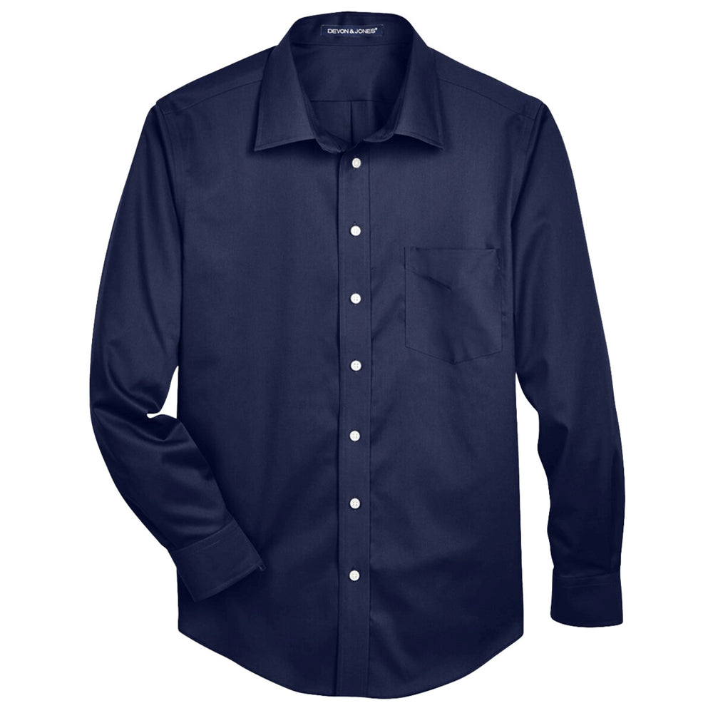 Devon & Jones DG530 - Men's Crown Collection® Solid Stretch Twill Woven Dress Shirt - Navy