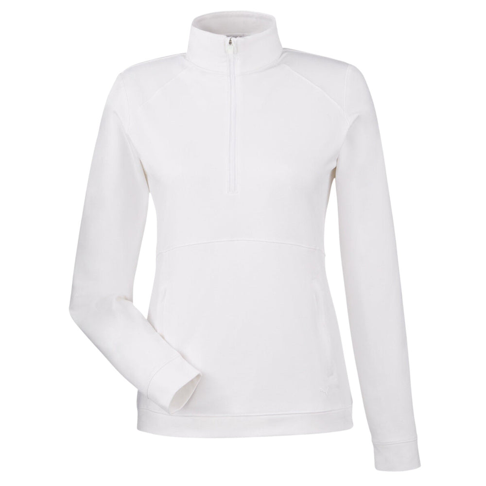 Puma Golf 535516 - Women's Cloudspun Rockaway Quarter-Zip Pullover - Bright White
