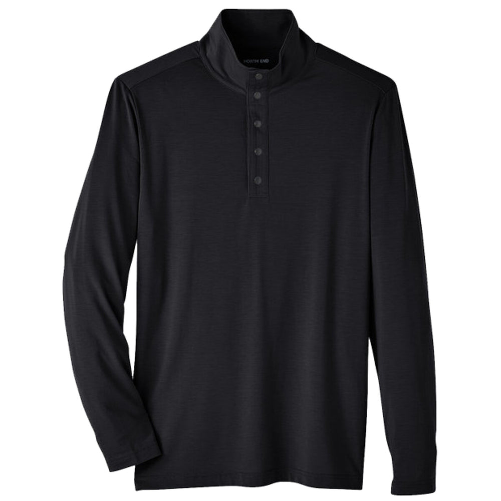 North End NE400 - Men's JAQ Stretch Performance Snap-Neck Pullover - Black