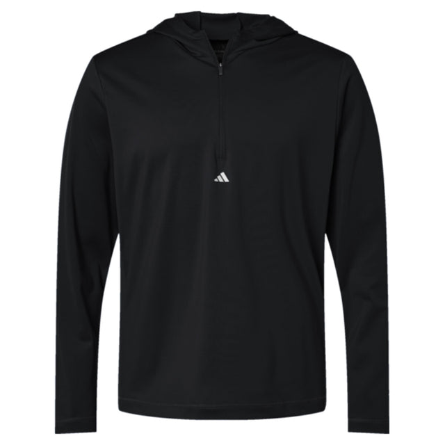 Adidas A596 - Men's Lightweight Quarter-Zip Hooded Pullover
