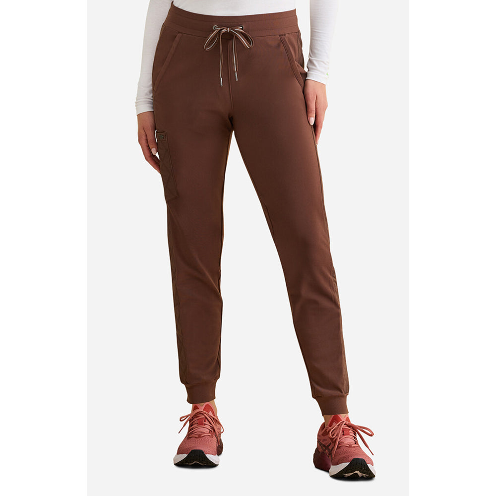 Healing Hands HH205 - Kenya Knit Mid Rise Jogger - Cocoa brown