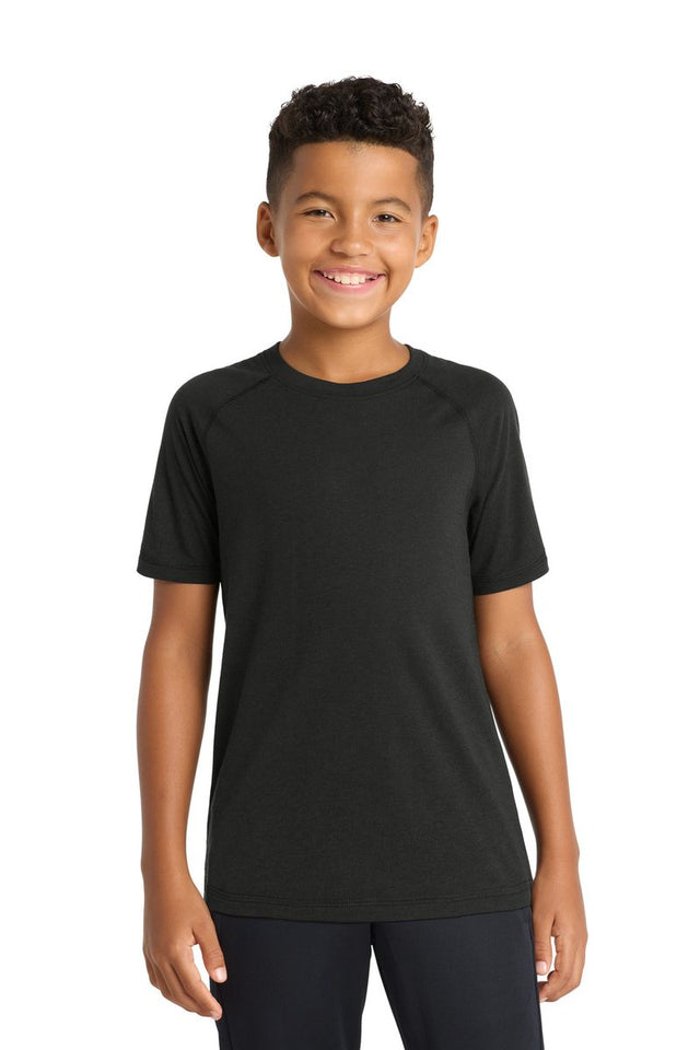 Sport-Tek YST400 - Youth PosiCharge Tri-Blend Wicking Raglan Tee