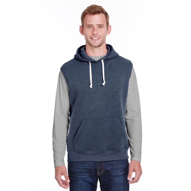 Adult Triblend Fleece Sleeveless Hooded Sweatshirt Thumbnail
