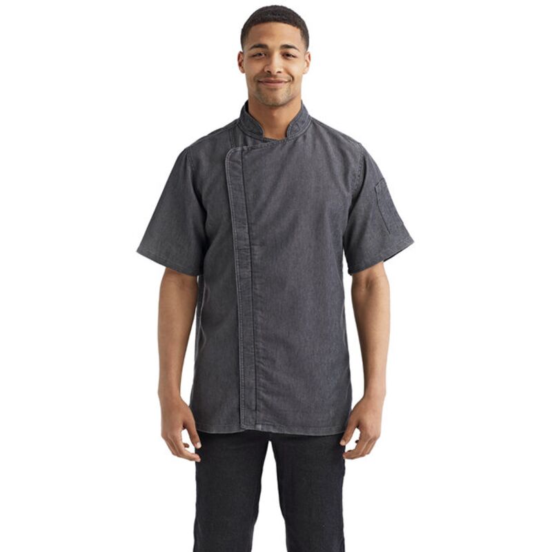 Unisex Zip-Close Short Sleeve Chef's Coat Thumbnail