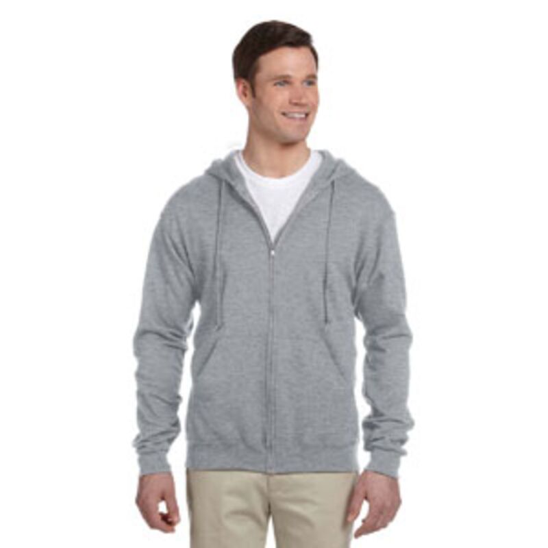Adult NuBlend® Fleece Full-Zip Hooded Sweatshirt Thumbnail
