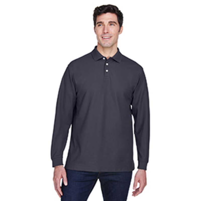 Men's Pima Piqué Long-Sleeve Polo Thumbnail