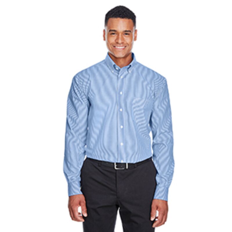 Men's Crown Collection® Banker Stripe Woven Shirt Thumbnail