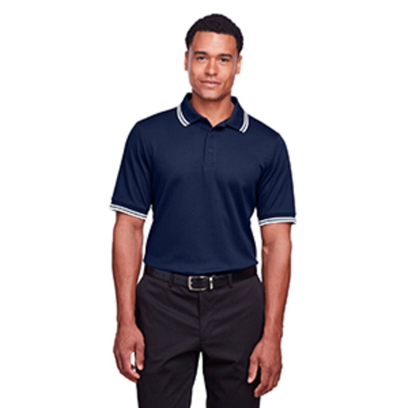 CrownLux Performance® Men's Plaited Tipped Polo Thumbnail