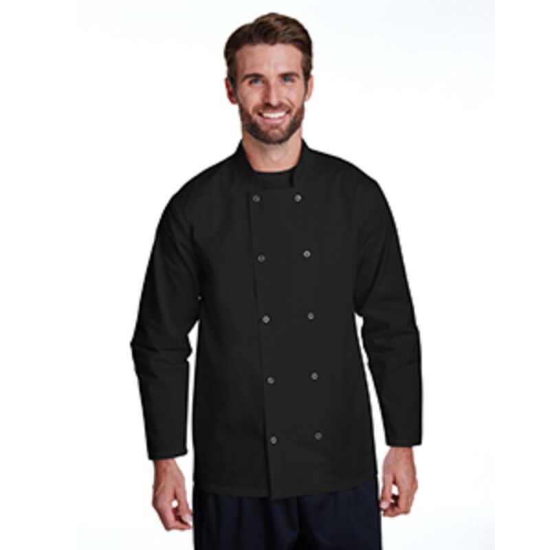 Unisex Studded Front Long-Sleeve Chef's Jacket Thumbnail