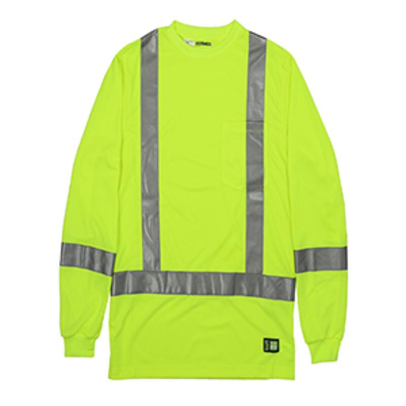 Men's Hi-Vis Class 3 Performance Long Sleeve Pocket T-Shirt Thumbnail