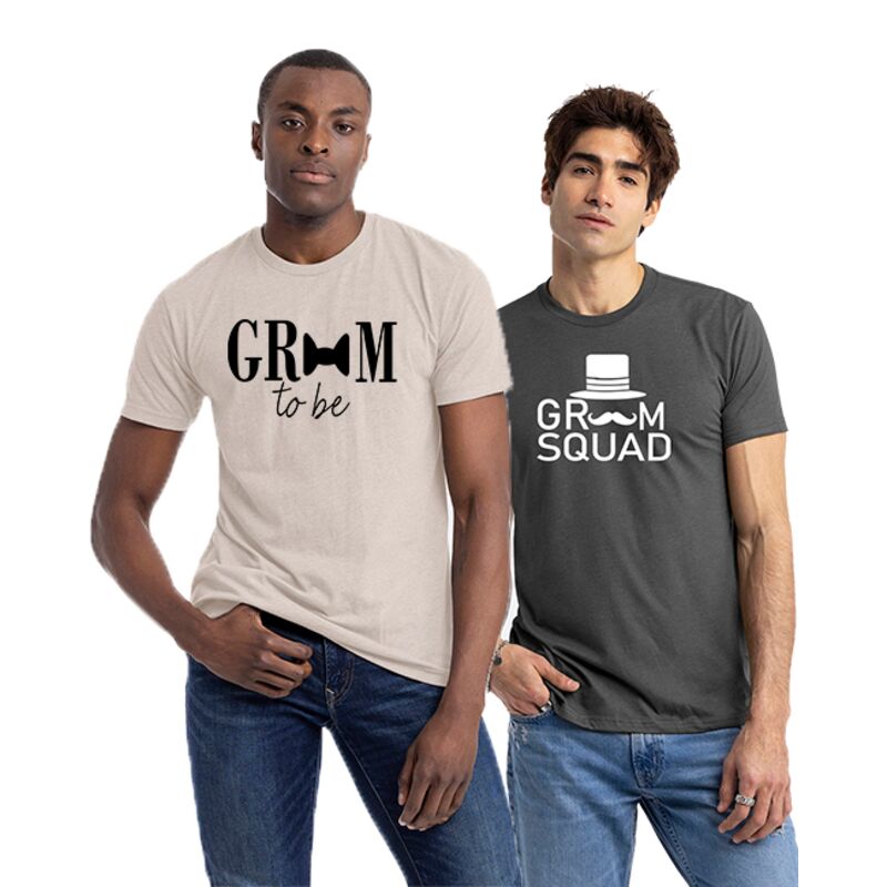 6 Groom Bachelor Party T - Shirt Printed Crewneck T-Shirt Thumbnail