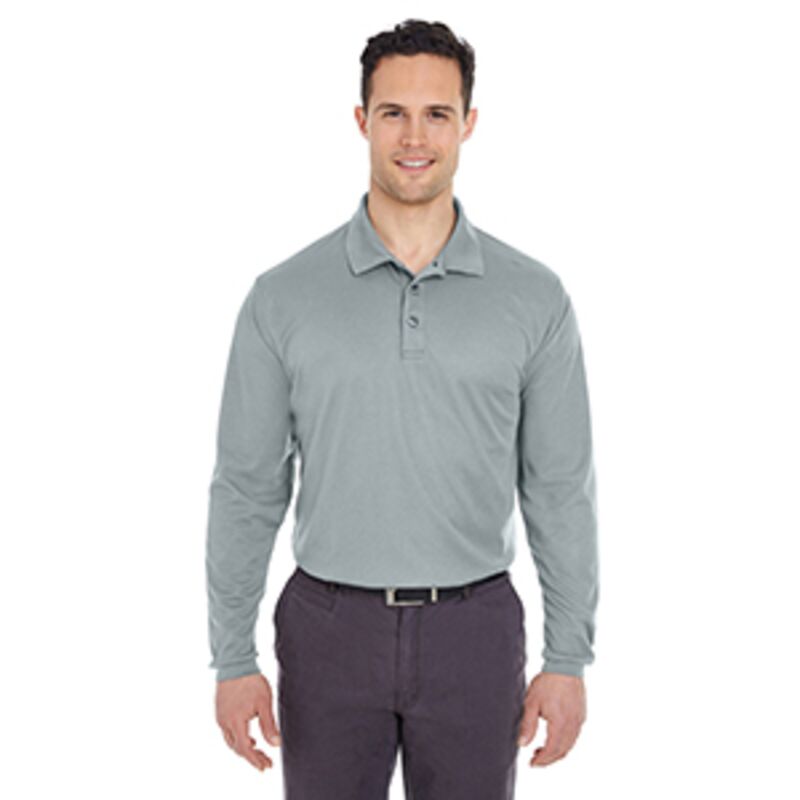 Adult Cool & Dry Long-Sleeve Mesh Piqué Polo Thumbnail