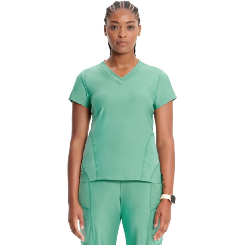 Knit V-Neck Top in Black Thumbnail