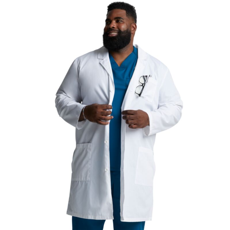 40" Unisex Lab Coat in White Thumbnail