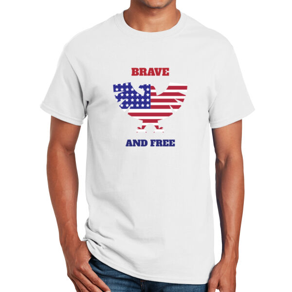 Brave and Free Unisex Adult T - Shirt Thumbnail
