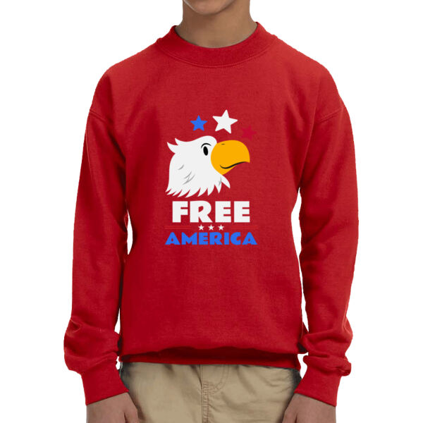 Free America - Youth Fleece Crew Sweatshirt Thumbnail