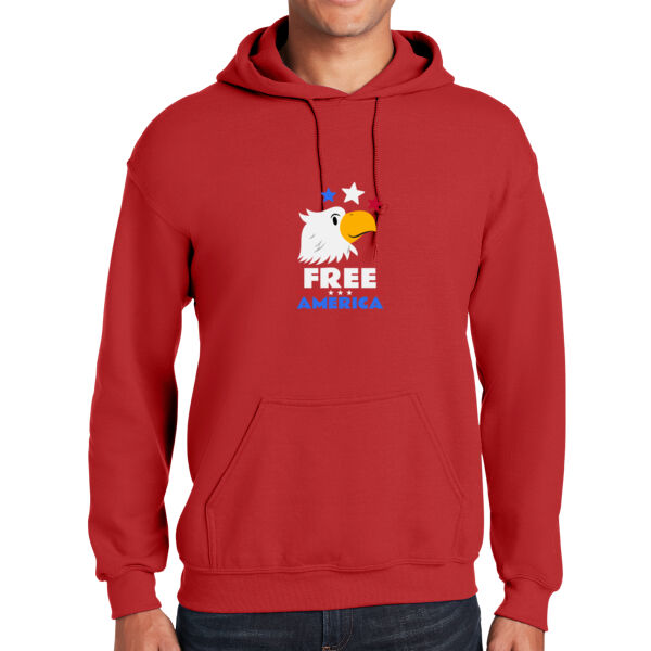Free America - Unisex Adult Fleece Hooded Sweatshirt Thumbnail