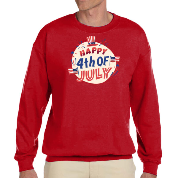 Happy 4th of July - Unisex Adult Fleece Crew Sweatshirt Thumbnail