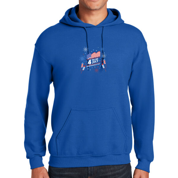 Fireworks Independence Day Unisex Adult Fleece Hooded Sweatshirt Thumbnail