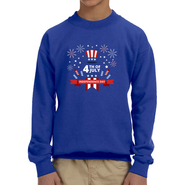 Independence Day Magician - Youth Fleece Crew Sweatshirt Thumbnail