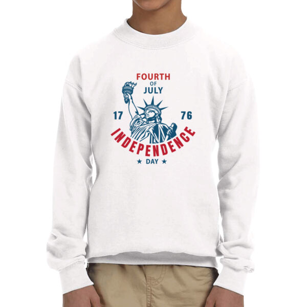Statue of Liberty Independence - Youth Fleece Crew Sweatshirt Thumbnail