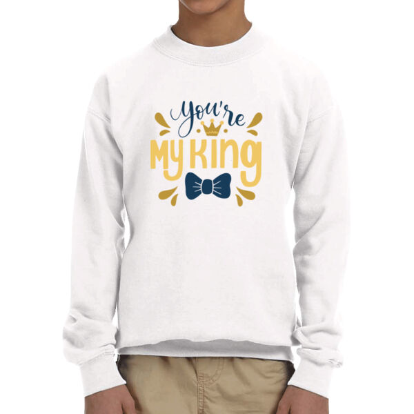 You're My King - Youth Fleece Crew Sweatshirt Thumbnail