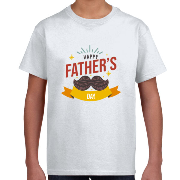 Mustache Celebrating Dad - Youth T -Shirt Thumbnail