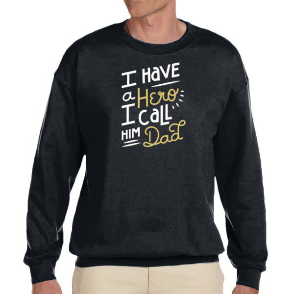 Hero Dad - Unisex Adult Fleece Crew Sweatshirt Thumbnail