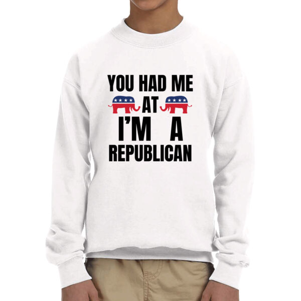 I'm A Republican - Youth Fleece Crew Sweatshirt Thumbnail
