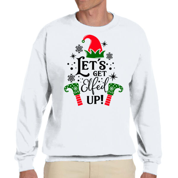 Let's Get Elfed Up! - Unisex Adult Fleece Crew Sweatshirt Thumbnail