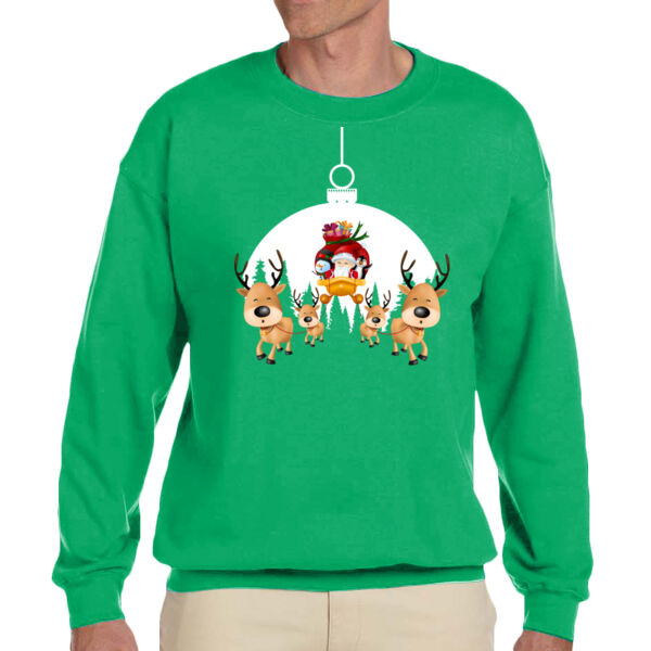Santa Clause Coming - Unisex Adult Fleece Crew Sweatshirt Thumbnail