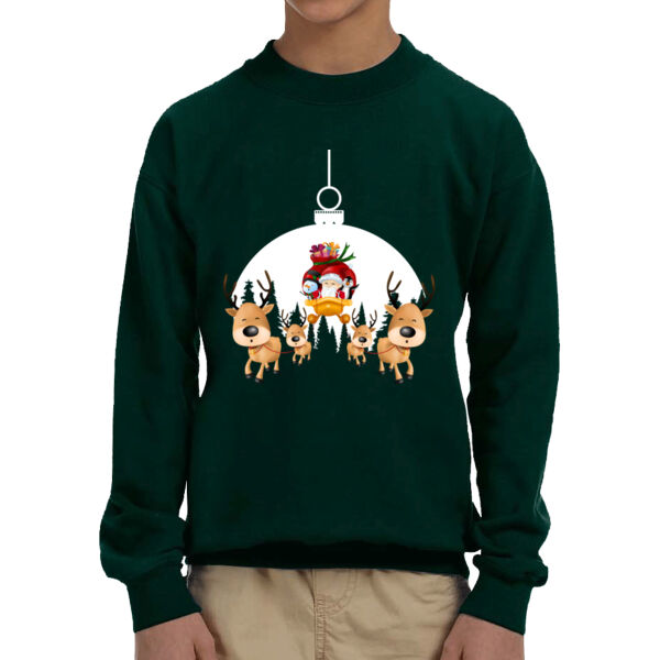 Santa Clause Coming - Youth Fleece Crew Sweatshirt Thumbnail