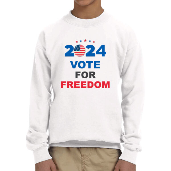 2024 Vote for Freedom - Youth Fleece Crew Sweatshirt Thumbnail