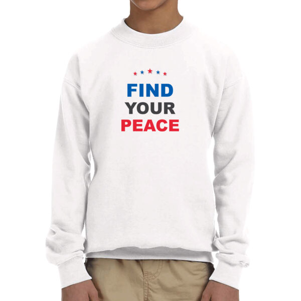 Find Your Peace - Youth Fleece Crew Sweatshirt Thumbnail