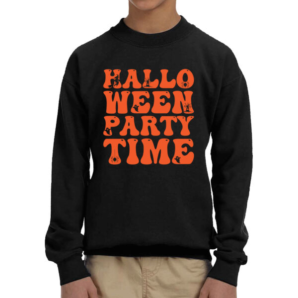 Halloween Party Time - Youth Fleece Crew Sweatshirt Thumbnail